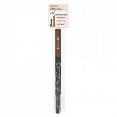 MUMUSO Augenbrauenstift mit dreieckiger Spitze, wasserfestes Augen Make-up in rötlichem Kaffeebraun für präzises Styling.