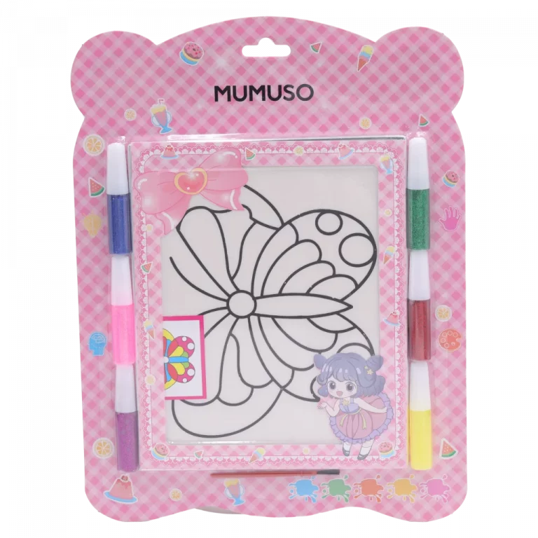 MUMUSO Ausmalset Schmetterling für Kinder ab 3 Jahren mit Filzstiften, mehrfarbige Malvorlage für kreatives Basteln.