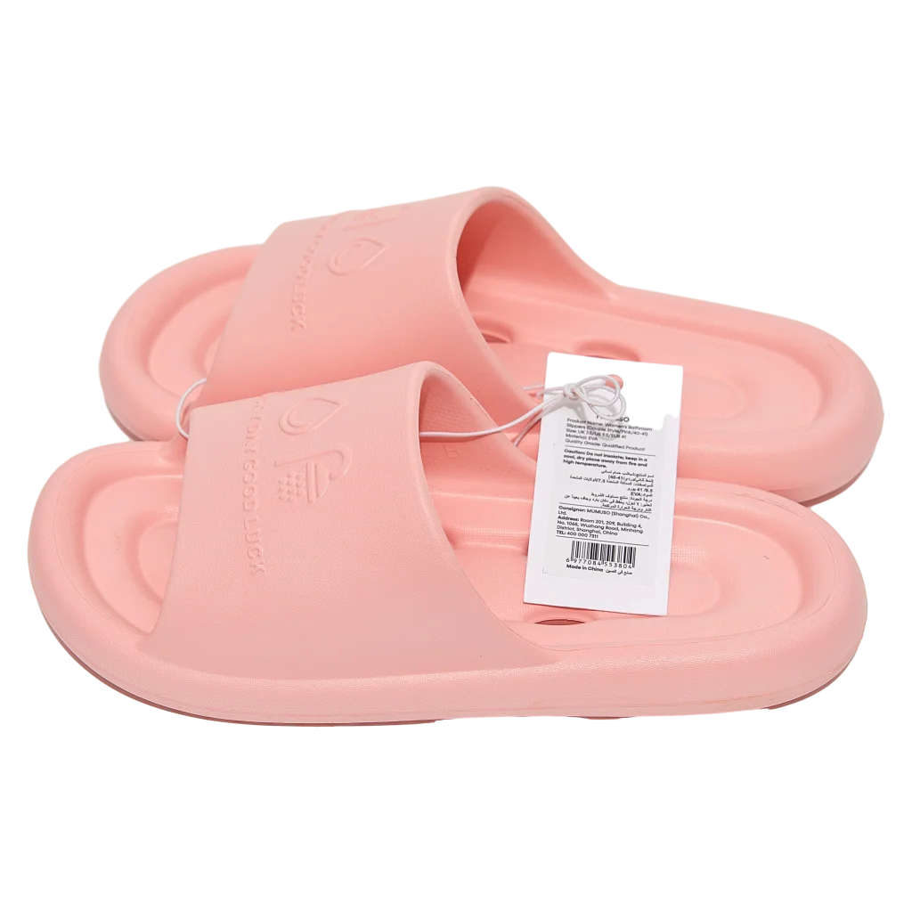 mumuso_badeslipper_damen_eva_40-41_rosa_2.webp MUMUSO Badeslipper Damen aus EVA, Größe 40-41 (Rosa) – rutschfeste Hausschuhe für Badezimmer oder Wellnessbereich.