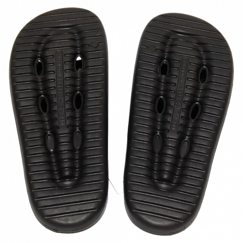 MUMUSO Badeslipper aus EVA für Damen und Herren in Schwarz, rutschfeste Hausschuhe, Größe 40-41, ideal für Bad.