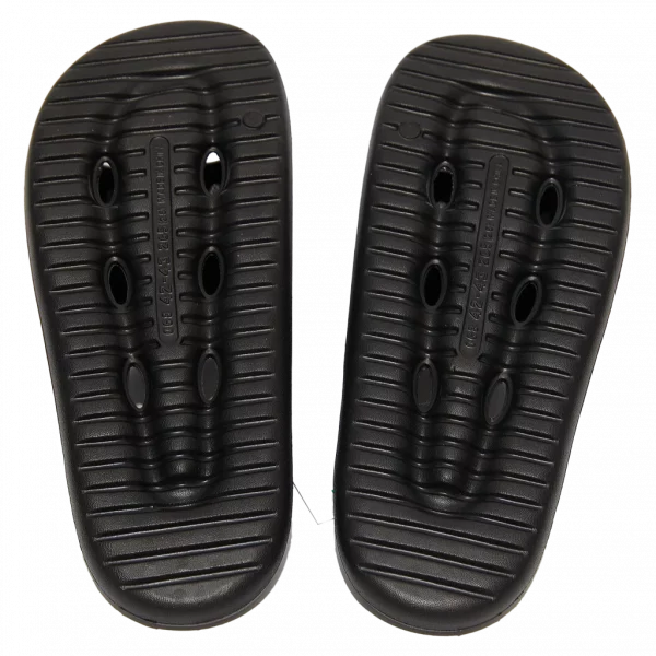 MUMUSO Badeslipper aus EVA für Damen und Herren in Schwarz, rutschfeste Hausschuhe, Größe 40-41, ideal für Bad.