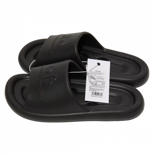 MUMUSO Badeslipper für Damen aus EVA, Größe 42–43 in Schwarz – rutschfeste und bequeme Hausschuhe fürs Badezimmer.
