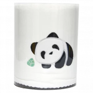 MUMUSO Badetuch aus Polyester für Kinder, 555,6 g (Weiß) mit Panda – besonders weich und ideal nach dem Baden.