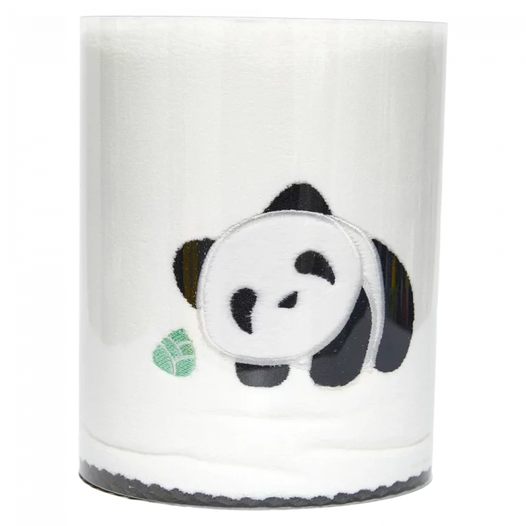 MUMUSO Badetuch aus Polyester für Kinder, 555,6 g (Weiß) mit Panda – besonders weich und ideal nach dem Baden.