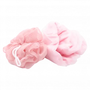 MUMUSO Badezubehör-Set mit Duschhaube und Duschschwamm in Rosa – praktisches Badezubehör für Damen, ideal für die tägliche Körperpflege.