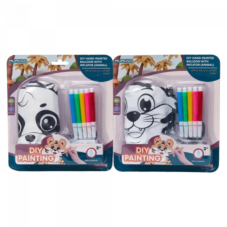 MUMUSO Ballon-Set zum Bemalen für Kinder aus Nylon und PP, Tier-Ballon-Set mit Stiften für kreatives Basteln.