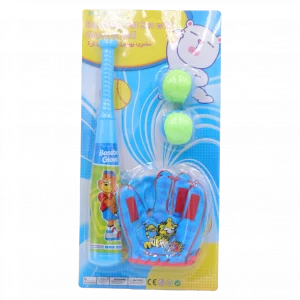 MUMUSO Baseball-Set für Kinder aus PVC, bestehend aus Baseballschläger, Handschuh und 2 Bällen – perfektes Outdoor Spielzeug.