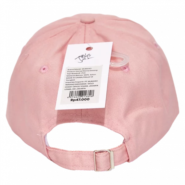 MUMUSO Baseball Cap aus 100% Baumwolle für Erwachsene in Rosa – verstellbare Baseball Cap für Damen und Herren.