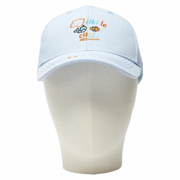 MUMUSO Baseball Cap für Kinder aus Baumwolle mit Wal-Stickerei in Blau – verstellbare Cap für Sonnenschutz.