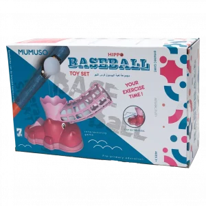 MUMUSO Baseballspielzeug-Set für Kinder aus PP, rosa Nilpferd, Baseballspielzeug mit Nilpferd als Outdoor Spielzeug.