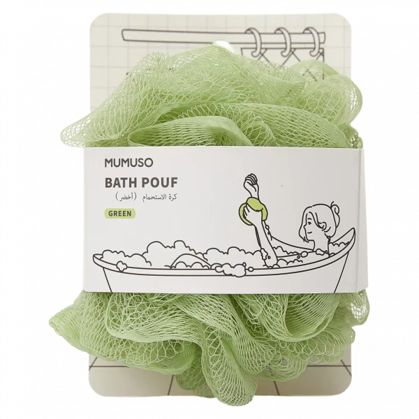 MUMUSO Duschschwamm für die tägliche Körperpflege, grün – sanfter Bath Pouf für reichhaltigen Schaum und empfindliche Haut.
