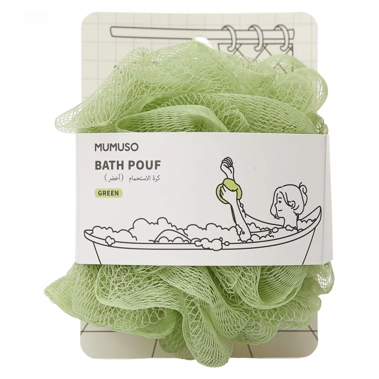 MUMUSO Duschschwamm für die tägliche Körperpflege, grün – sanfter Bath Pouf für reichhaltigen Schaum und empfindliche Haut.
