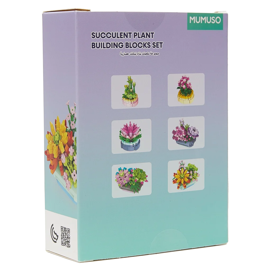 mumuso_baustein-set_sukkulente_abs_207-teile_mehrfarbig_2.webp MUMUSO Baustein-Set mit Sukkulenten, 207 Teile – kreatives Kinderspielzeug aus ABS-Kunststoff zum Bauen und Dekorieren.
