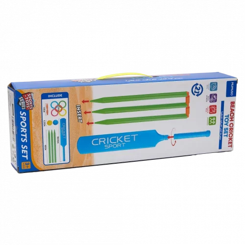 MUMUSO Cricket-Spielset aus Kunststoff für Kinder, blau – Outdoor-Spielzeug ideal für Strand und Garten.
