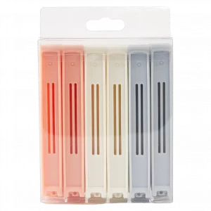 MUMUSO 12-teiliges Beutelverschluss Set aus PP (Grau) – vielseitige Verschlussclips für Lebensmittel im Alltag.