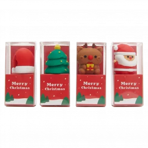 MUMUSO Bleistiftanspitzer mit Weihnachtsfigur, kompakt und mehrfarbig – festlicher Bleistiftanspitzer für Kinder und Büro.