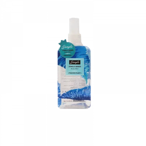 MUMUSO Body Mist mit tropischem Duft, 119,6 ml (Blau) – erfrischendes Körperspray mit Pflanzenmotiv für Damen.