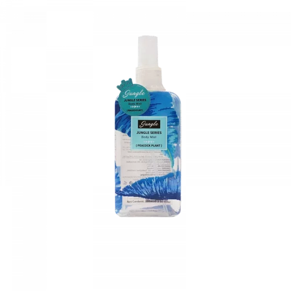 MUMUSO Body Mist mit tropischem Duft, 119,6 ml (Blau) – erfrischendes Körperspray mit Pflanzenmotiv für Damen.