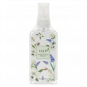 MUMUSO Body Mist mit Lily-Duft und floralem Print, 100 ml – Körperspray für Frauen mit dezentem Blumenduft.
