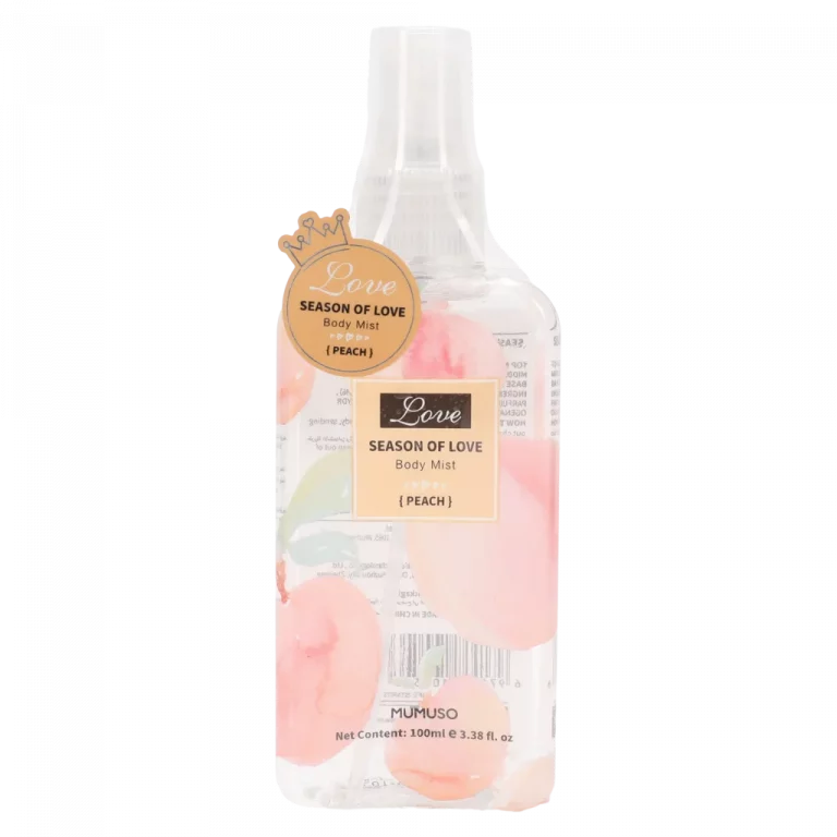 MUMUSO Body Mist mit Pfirsichduft, 100 ml – leichtes Körperspray für Frauen mit fruchtigem Duft, ideal für unterwegs.