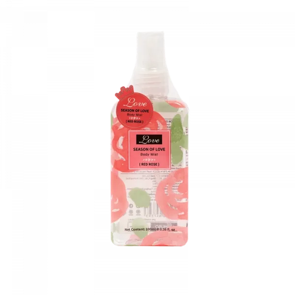MUMUSO Body Mist Spray mit Rosenduft, 124 ml – blumiger Körperspray mit dezentem Rosenduft für Damen.