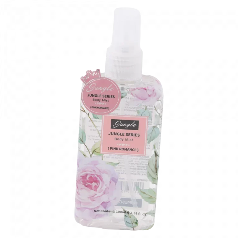 MUMUSO Bodyspray Jungle Series Pink Romance, 119,6 ml mit Blumenduft – leichtes Körperspray für Frauen im floralem Print.