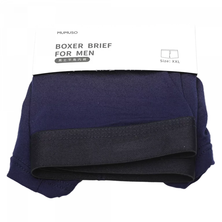 MUMUSO Boxer Briefs Herren in Dunkelblau, Größe XXL – komfortable, elastische Unterwäsche für Männer mit bequemer Passform.