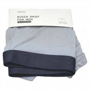 MUMUSO Boxershorts Herren in komfortabler Passform, hellblau – bequeme Unterwäsche Herren mit elastischem Bund.