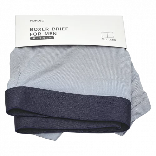 MUMUSO Boxershorts Herren in komfortabler Passform, hellblau – bequeme Unterwäsche Herren mit elastischem Bund.