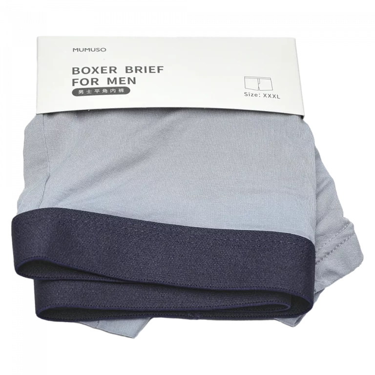 MUMUSO Boxershorts Herren, komfortabler Schnitt, Größe 2XL in Hellblau – bequeme Unterwäsche für Männer.