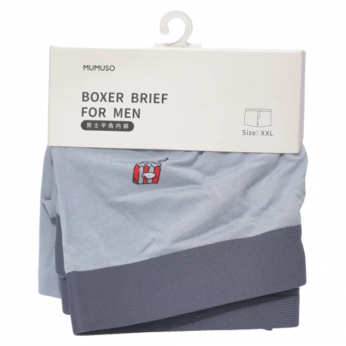 MUMUSO Boxershorts für Herren mit Print, grau – Herren Unterwäsche mit bequemem Sitz und Print für den Alltag.
