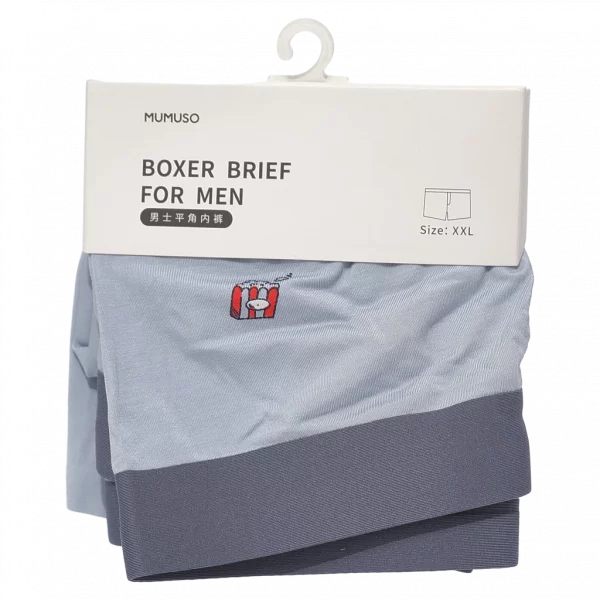 MUMUSO Boxershorts für Herren mit Print, grau – Herren Unterwäsche mit bequemem Sitz und Print für den Alltag.