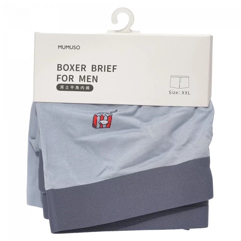 MUMUSO Boxershorts für Herren mit Print, grau – Herren Unterwäsche mit bequemem Sitz und Print für den Alltag.