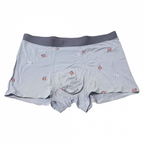 MUMUSO Boxershorts für Herren mit Print, grau – Herren Unterwäsche mit bequemem Sitz und Print für den Alltag.
