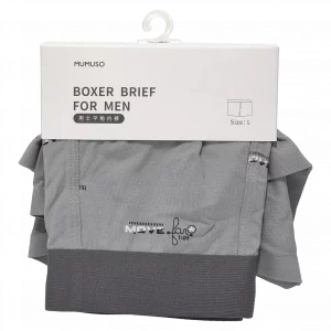 MUMUSO Boxershorts Herren mit Print, Größe XL (Dunkelgrau) – komfortable Herren Unterwäsche mit Muster für den Alltag.
