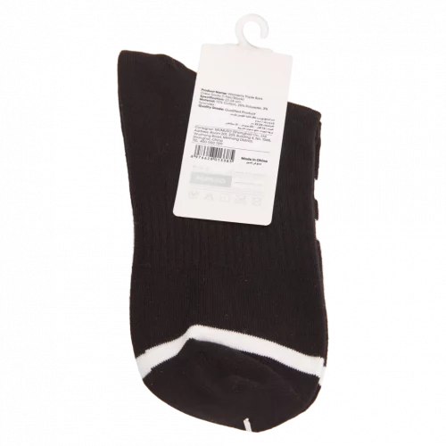 MUMUSO Crew Socken für Damen aus Baumwolle mit Streifen und Schwarz – bequeme Alltagssocken für Freizeit oder Büro.