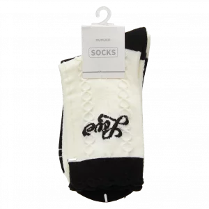 MUMUSO Damen Crew-Socken Baumwollmischung in Schwarz, atmungsaktive Crew-Socken für Frauen mit bequemer Passform.