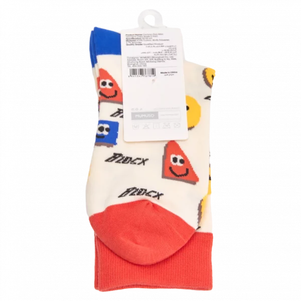 MUMUSO Damen Socken mit Pac-Man aus Baumwollmix, mehrfarbig – bequeme bunte Socken für den Alltag.