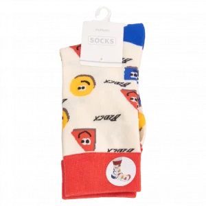 MUMUSO Damen Socken mit Pac-Man aus Baumwollmix, mehrfarbig – bequeme bunte Socken für den Alltag.