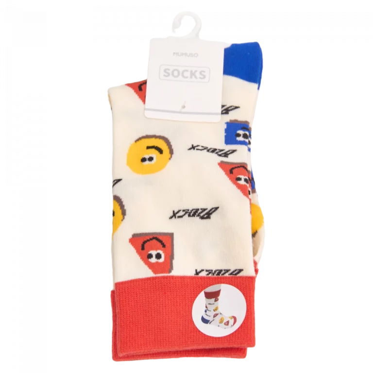 MUMUSO Damen Socken mit Pac-Man aus Baumwollmix, mehrfarbig – bequeme bunte Socken für den Alltag.