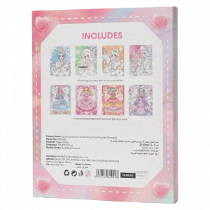 MUMUSO Diamond Painting Set für Kinder, mehrfarbig mit Prinzessinnen – kreatives Bastelset inklusive Ausmalbilder.