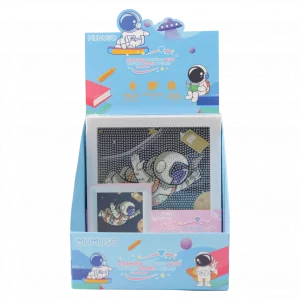 MUMUSO Diamond Painting Set mit Astronaut für Kinder inklusive Bilderrahmen, DIY Bastelset in Hellblau, ideal zum Dekorieren.
