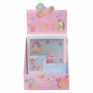 MUMUSO Diamond Painting Set mit Bilderrahmen für Kinder, mehrfarbig, mit Meerjungfrau – kreatives Bastelset für Zuhause.