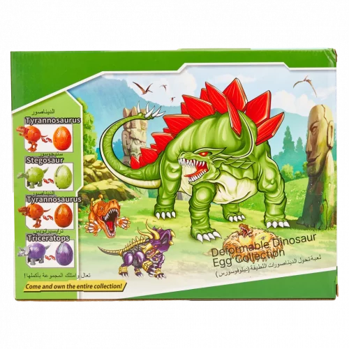MUMUSO Dinosaurier Spielzeug Set aus Kunststoff, transformierbar, grün – 2-in-1 Dino Spielzeug für Kinder ab 6 Jahren.
