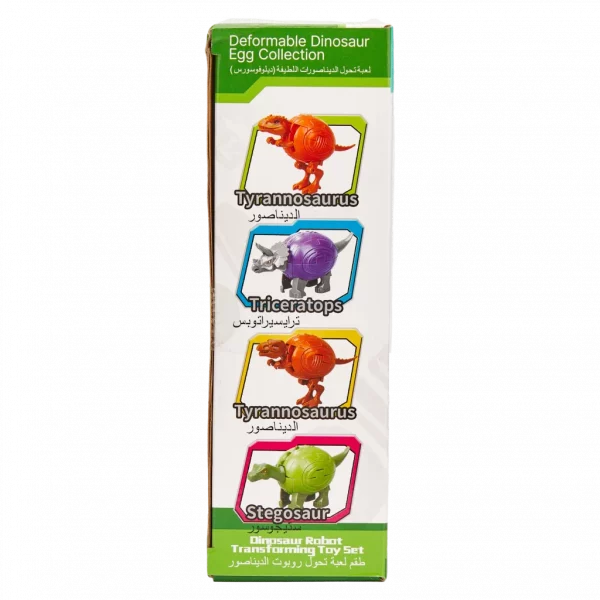 MUMUSO Dinosaurier Spielzeug Set aus Kunststoff, transformierbar, grün – 2-in-1 Dino Spielzeug für Kinder ab 6 Jahren.