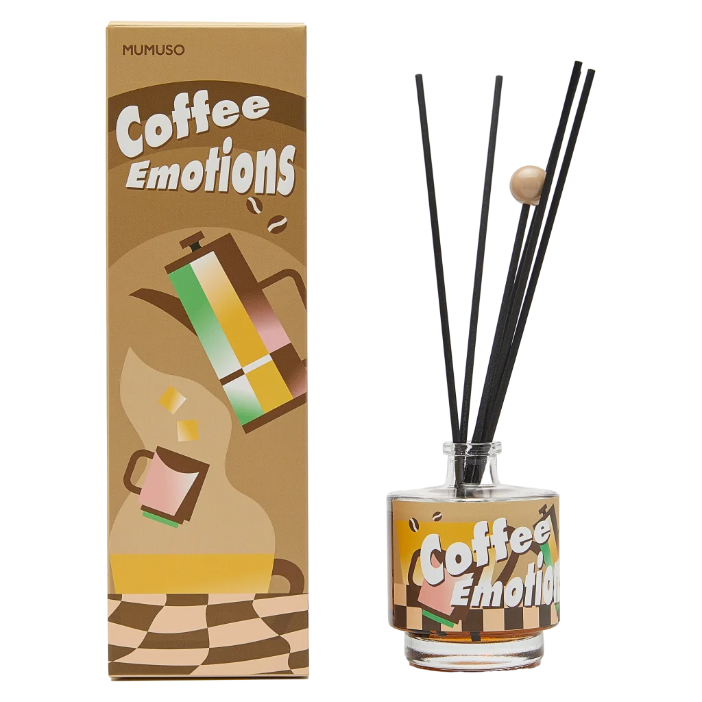 mumuso_duft_diffuser_kaffee_100ml_braun_coffee.webp MUMUSO Duft Diffuser mit Kaffeeduft, 100 ml (Braun) – stilvoller Raumduft Diffuser Coffee-Print für Zuhause.