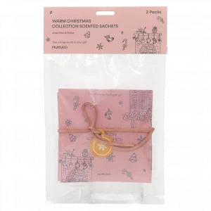 MUMUSO Duftsachet aus der Kollektion Warm Christmas, 10 g (Rosa) mit Jasmin- und Rosenduft – idealer Raumduft für Zuhause.