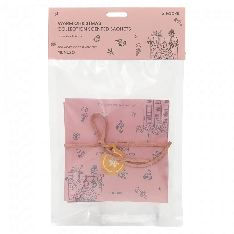 MUMUSO Duftsachet aus der Kollektion Warm Christmas, 10 g (Rosa) mit Jasmin- und Rosenduft – idealer Raumduft für Zuhause.