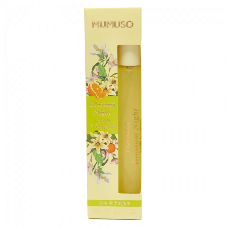 MUMUSO Eau de Parfum für Damen mit Vanille- und Mandarinenduft, 56,8 ml – fruchtig-süßes Damenduft-Parfum in Gelb.