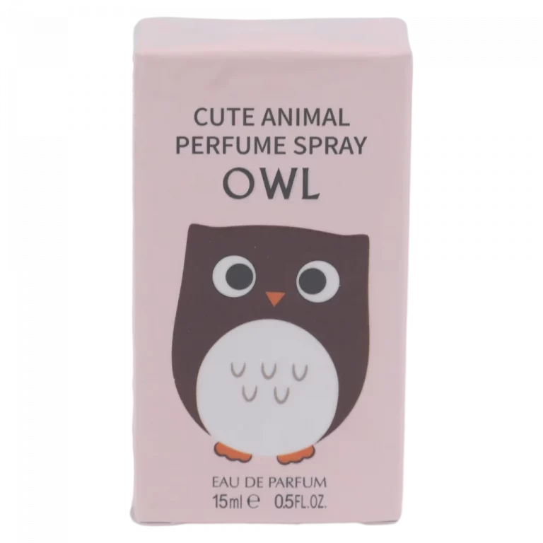 MUMUSO Eau de Parfum Spray mit Eule, 15 ml (Rosa) – Damen Parfum mit Eulenprint, kompakt für unterwegs.